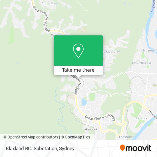 Blaxland RIC Substation map