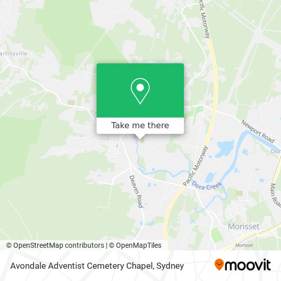 Avondale Adventist Cemetery Chapel map