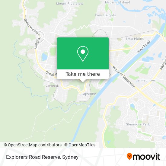 Explorers Road Reserve map