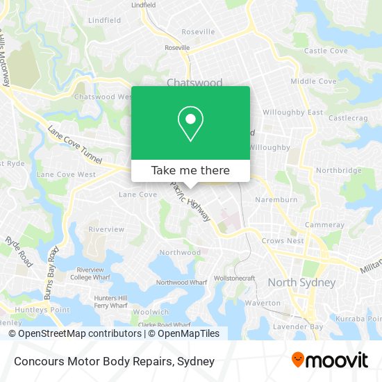 Concours Motor Body Repairs map