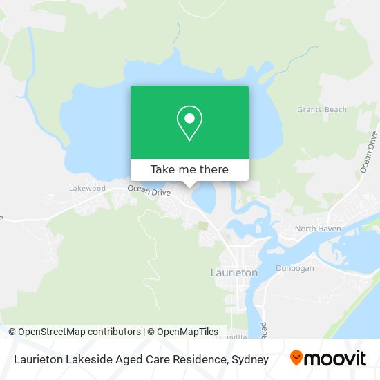 Mapa Laurieton Lakeside Aged Care Residence