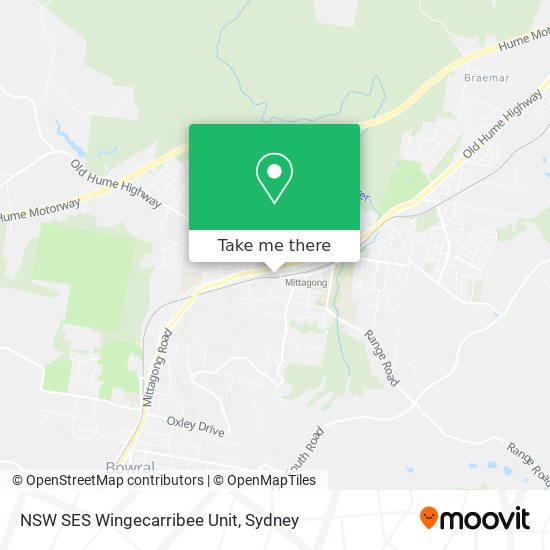 NSW SES Wingecarribee Unit map