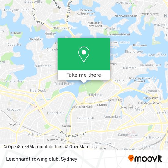Leichhardt rowing club map