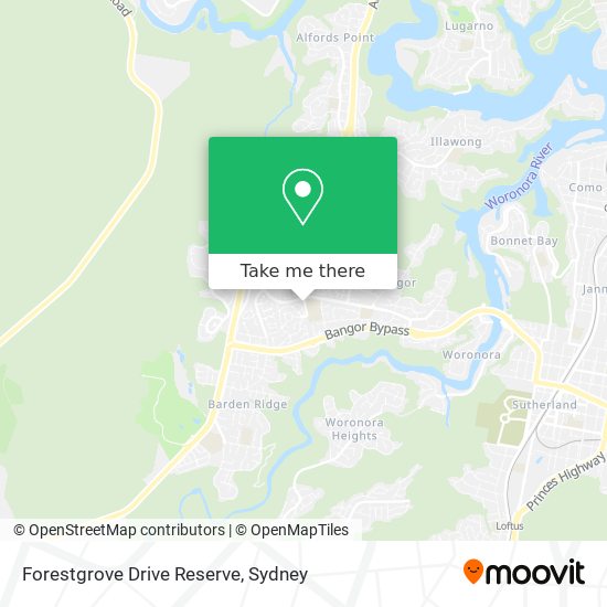 Forestgrove Drive Reserve map