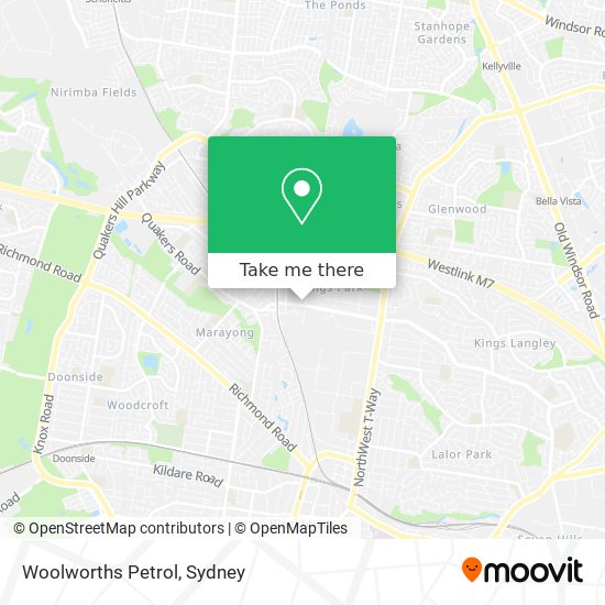 Mapa Woolworths Petrol