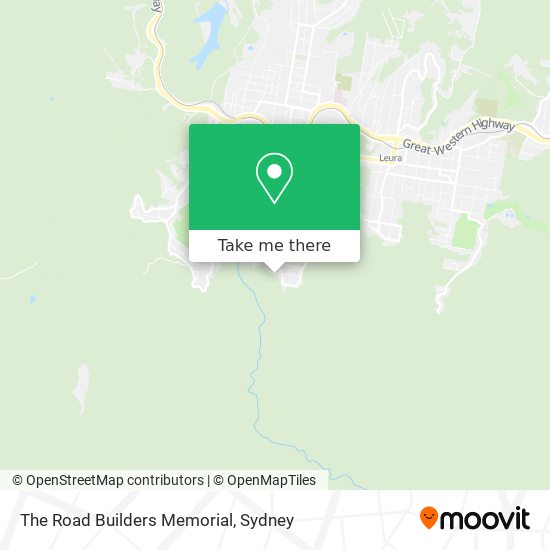 The Road Builders Memorial map