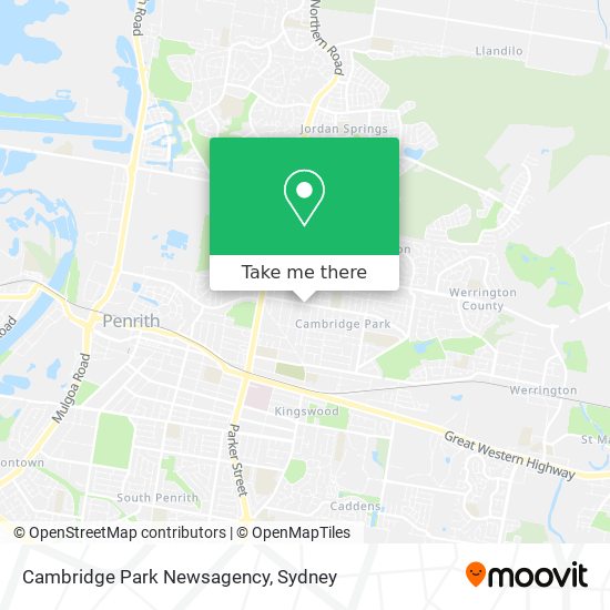 Cambridge Park Newsagency map