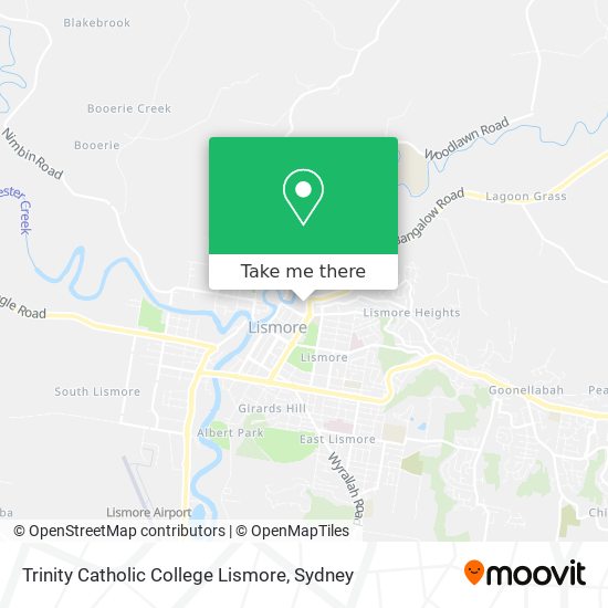 Trinity Catholic College Lismore map