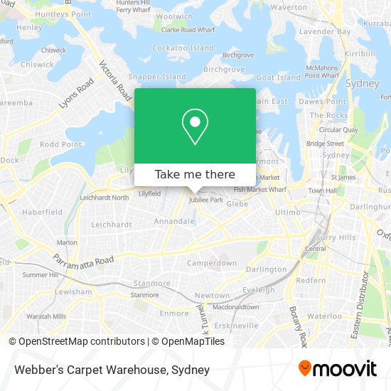 Webber's Carpet Warehouse map