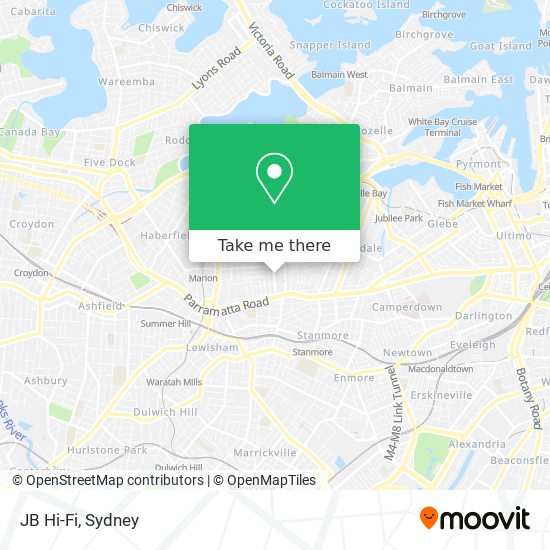 JB Hi-Fi map