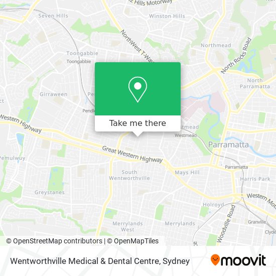 Mapa Wentworthville Medical & Dental Centre