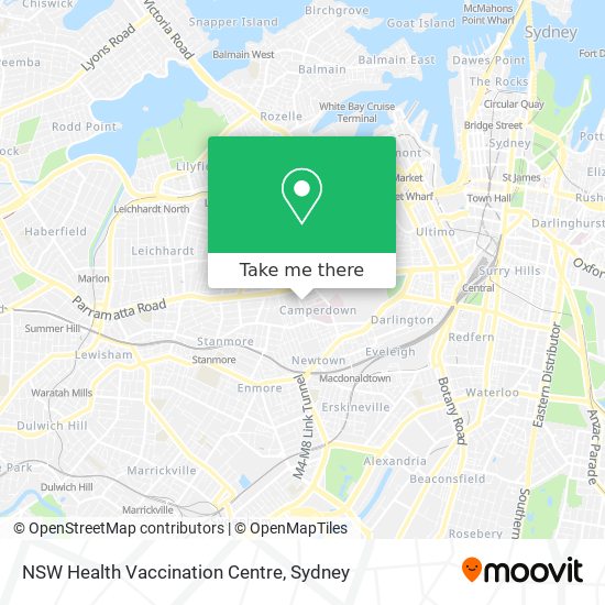 NSW Health Vaccination Centre map