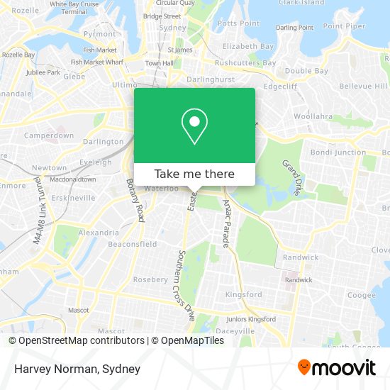 Mapa Harvey Norman