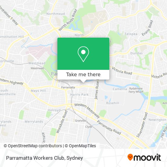 Mapa Parramatta Workers Club