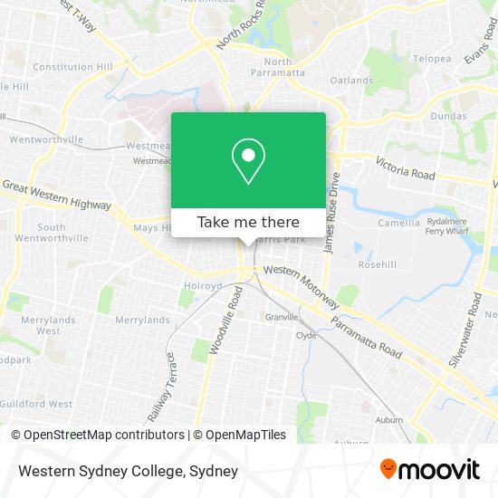 Mapa Western Sydney College