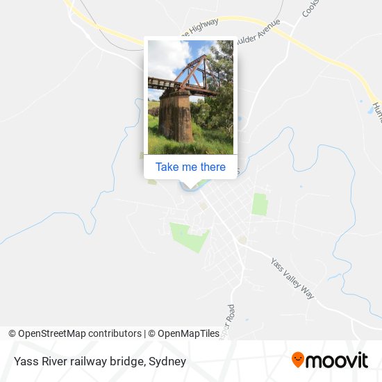 Yass River railway bridge map