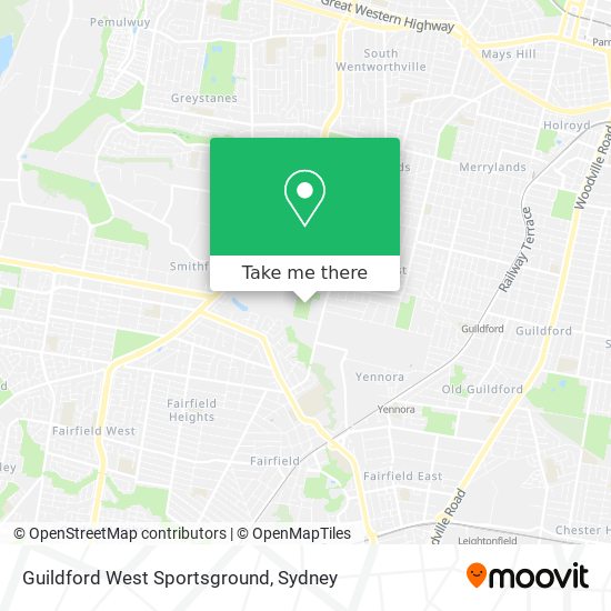 Mapa Guildford West Sportsground