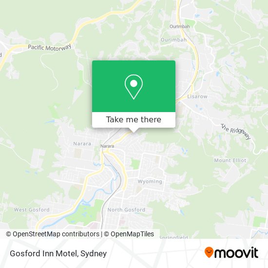 Gosford Inn Motel map