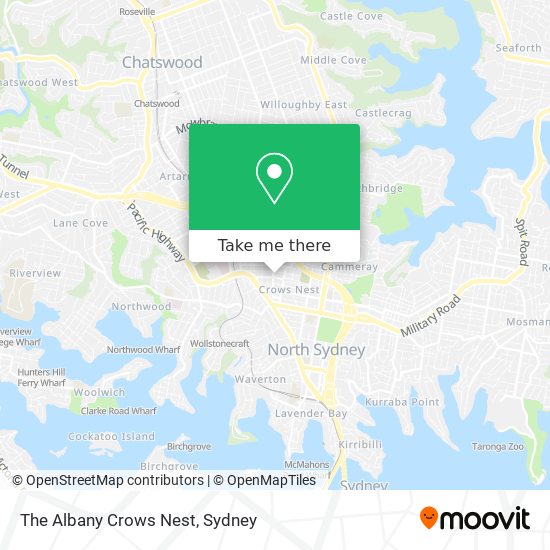 Mapa The Albany Crows Nest