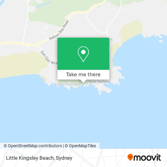 Mapa Little Kingsley Beach