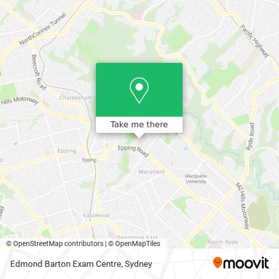 Edmond Barton Exam Centre map