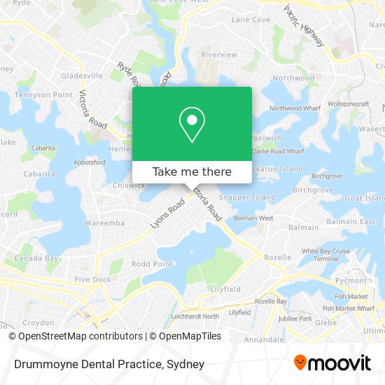 Mapa Drummoyne Dental Practice