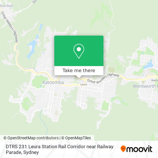 DTRS 231 Leura Station Rail Corridor near Railway Parade map