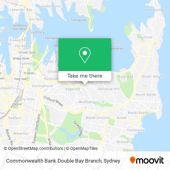 Commonwealth Bank Double Bay Branch map