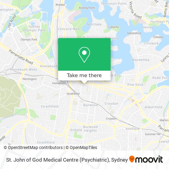 Mapa St. John of God Medical Centre (Psychiatric)