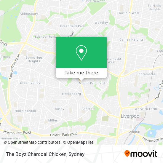 The Boyz Charcoal Chicken map