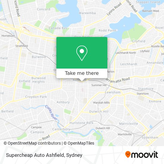 Mapa Supercheap Auto Ashfield