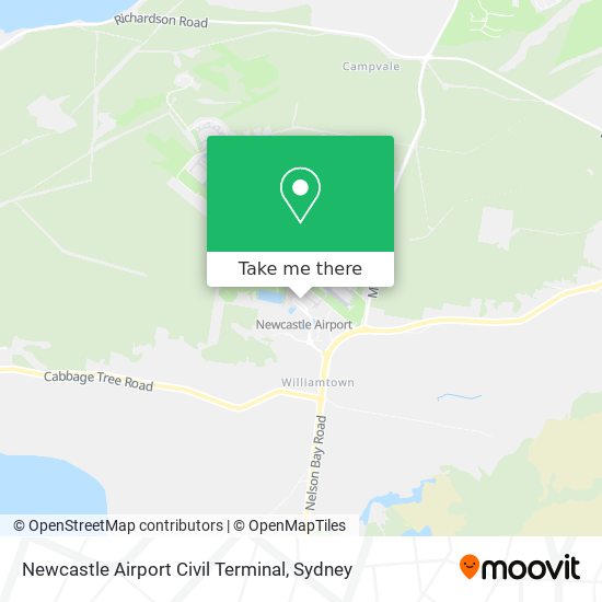 Newcastle Airport Civil Terminal map