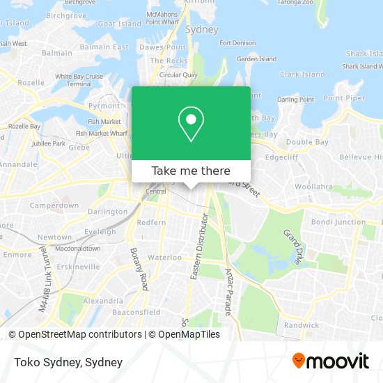 Mapa Toko Sydney