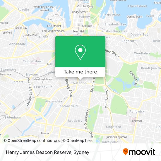 Mapa Henry James Deacon Reserve