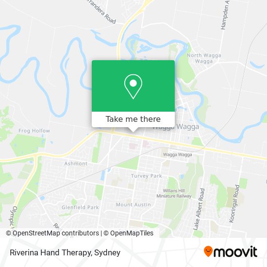 Riverina Hand Therapy map