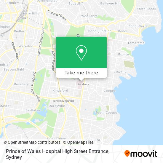 Prince of Wales Hospital High Street Entrance map