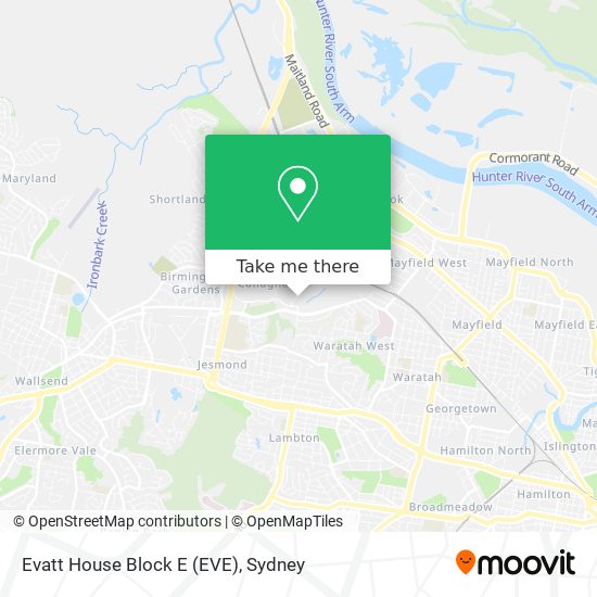 Evatt House Block E (EVE) map