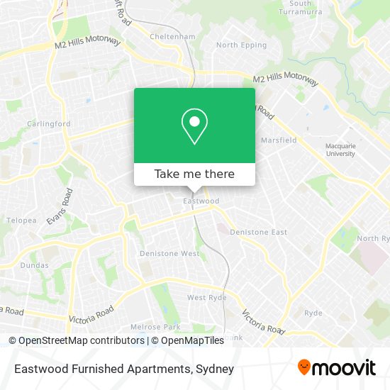 Mapa Eastwood Furnished Apartments