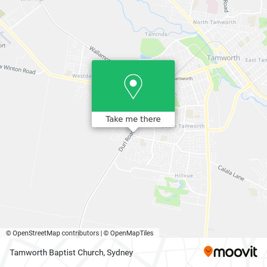 Tamworth Baptist Church map