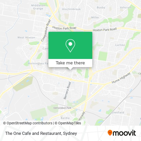 The One Cafe and Restaurant map