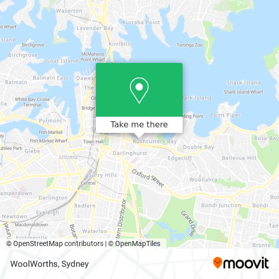 Mapa WoolWorths