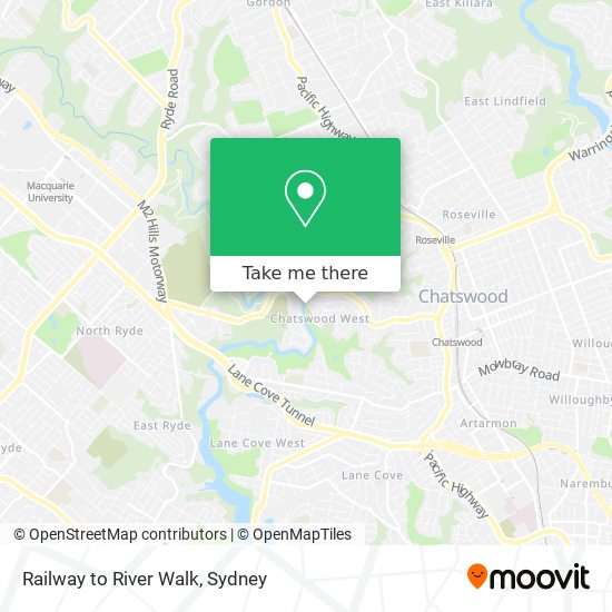 Railway to River Walk map