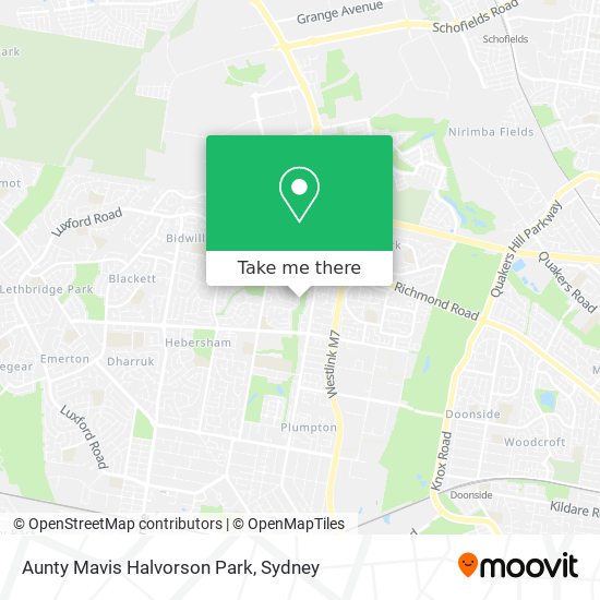 Aunty Mavis Halvorson Park map