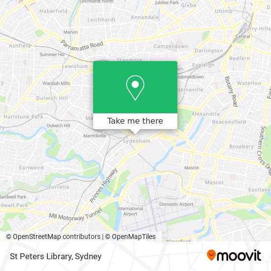 Mapa St Peters Library