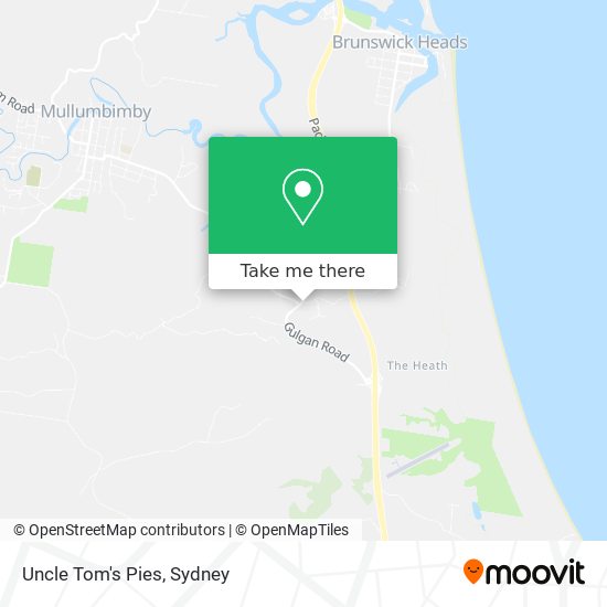 Uncle Tom's Pies map