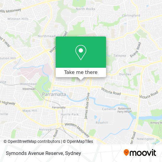 Symonds Avenue Reserve map