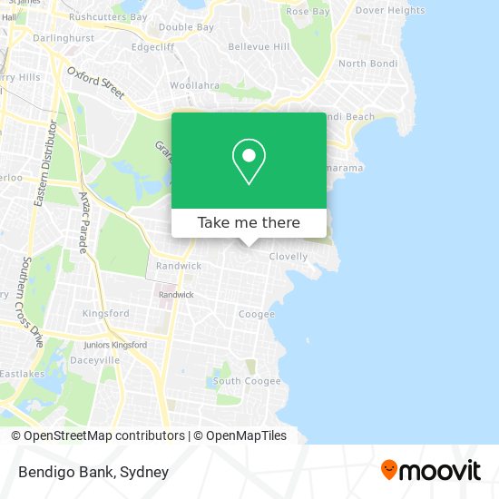 Bendigo Bank map