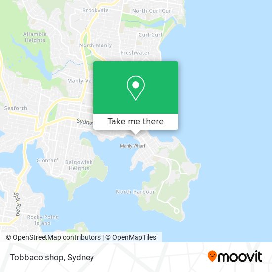 Tobbaco shop map