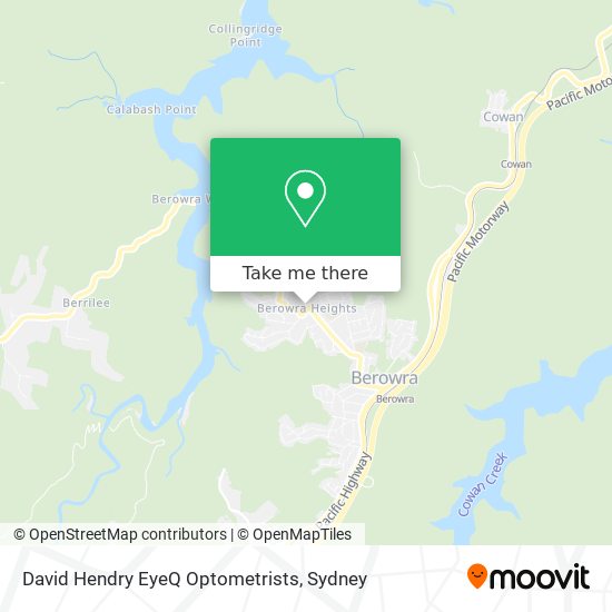 Mapa David Hendry EyeQ Optometrists