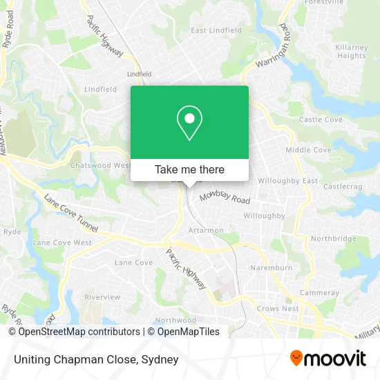 Uniting Chapman Close map